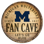 Michigan Wolverines Wood Sign 14" Rnd