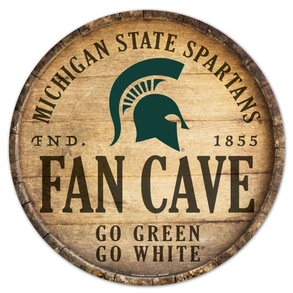 Wholesale-Michigan State Spartans Wood Sign 14" Rnd