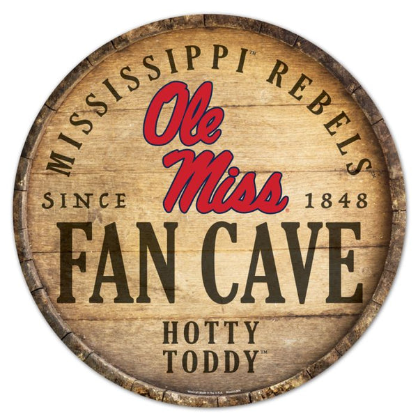 Wholesale-Ole Miss Rebels Wood Sign 14" Rnd