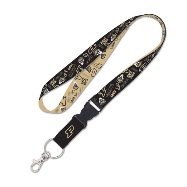 Wholesale-Purdue Boilermakers SCATTERPRINT Lanyard w/detachable buckle 1"