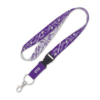 Wholesale-TCU Horned Frogs SCATTERPRINT Lanyard w/detachable buckle 1"