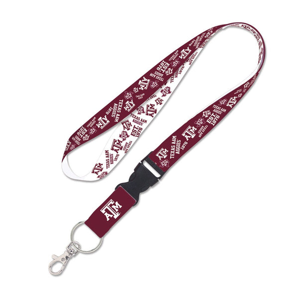 Texas A&M Aggies SCATTERPRINT Lanyard w/detachable buckle 1"