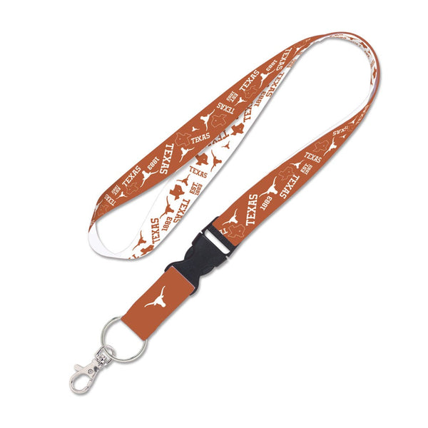 Texas Longhorns SCATTERPRINT Lanyard w/detachable buckle 1"