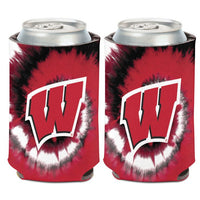 Wholesale-Wisconsin Badgers TYE DYE Can Cooler 12 oz.