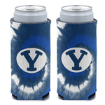Brigham Young Cougars TIE DYE 12 oz Slim Can Cooler