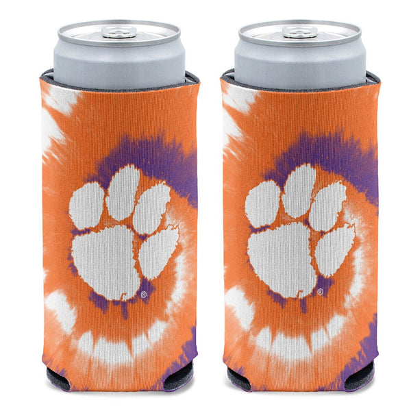 Clemson Tigers TIE DYE 12 oz Slim Can Cooler