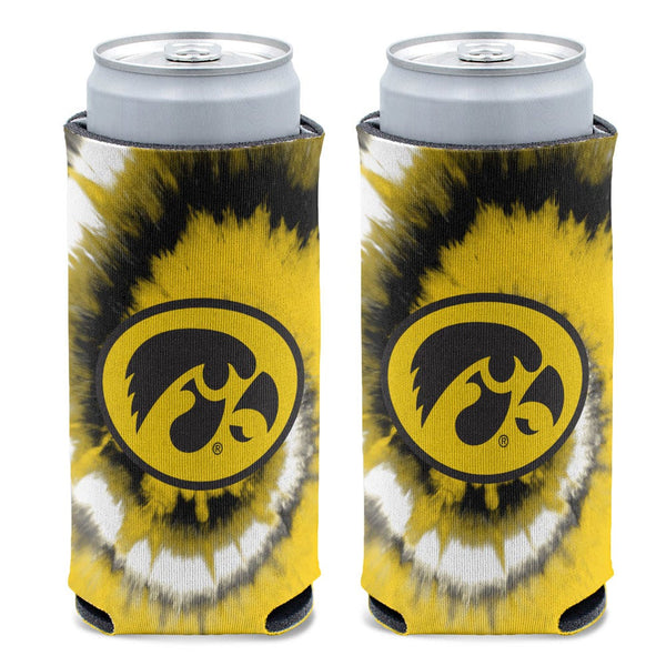 Iowa Hawkeyes TIE DYE 12 oz Slim Can Cooler