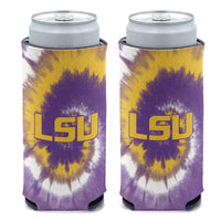 LSU Tigers TIE DYE 12 oz Slim Can Cooler