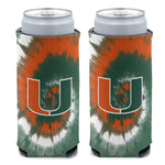 Miami Hurricanes TIE DYE 12 oz Slim Can Cooler