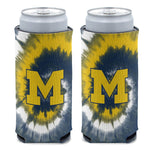 Michigan Wolverines TIE DYE 12 oz Slim Can Cooler