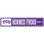 Wholesale-TCU Horned Frogs Street / Zone Sign 3.75" x 19"