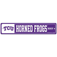 Wholesale-TCU Horned Frogs Street / Zone Sign 3.75" x 19"