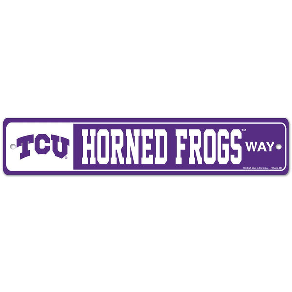 TCU Horned Frogs Street / Zone Sign 3.75" x 19"