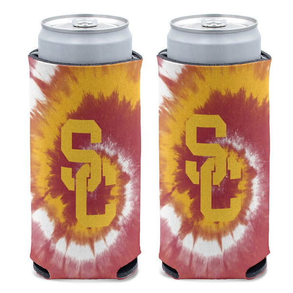 USC Trojans TIE DYE 12 oz Slim Can Cooler