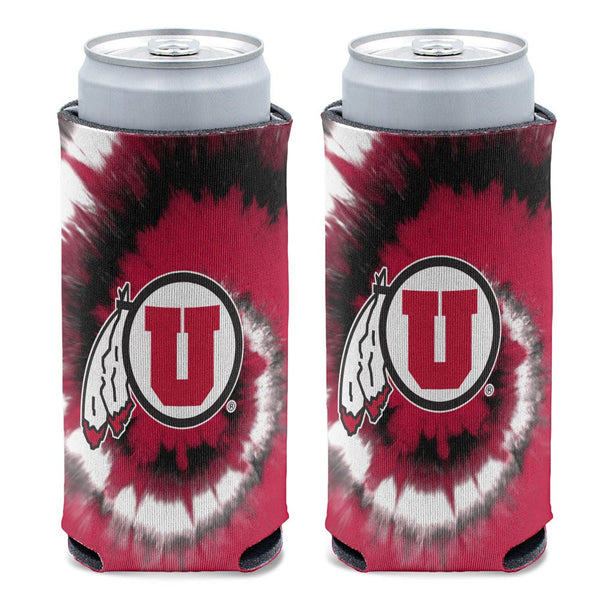 Utah Utes TIE DYE 12 oz Slim Can Cooler