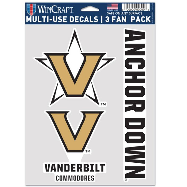 Wholesale-Vanderbilt Commodores Multi Use 3 Fan Pack