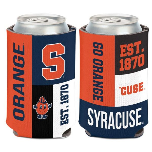 Wholesale-Syracuse Orange COLOR BLOCK Can Cooler 12 oz.