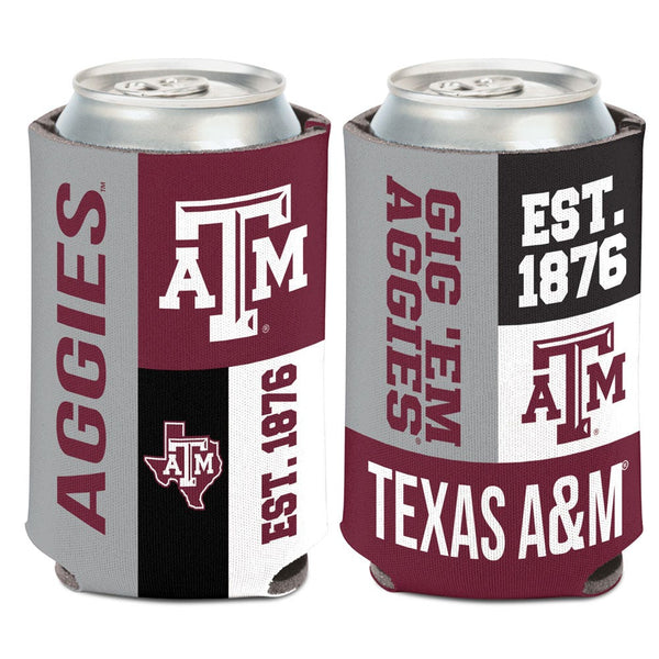 Texas A&M Aggies COLOR BLOCK Can Cooler 12 oz.