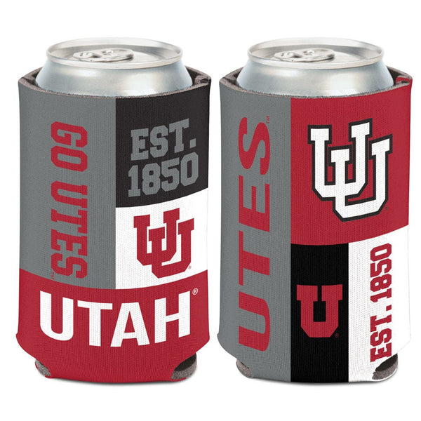 Utah Utes COLOR BLOCK Can Cooler 12 oz.