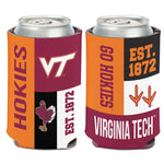 Wholesale-Virginia Tech Hokies COLOR BLOCK Can Cooler 12 oz.