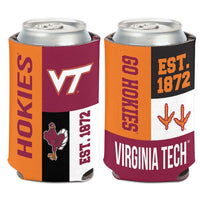 Wholesale-Virginia Tech Hokies COLOR BLOCK Can Cooler 12 oz.