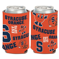 Wholesale-Syracuse Orange SCATTER PRINT Can Cooler 12 oz.