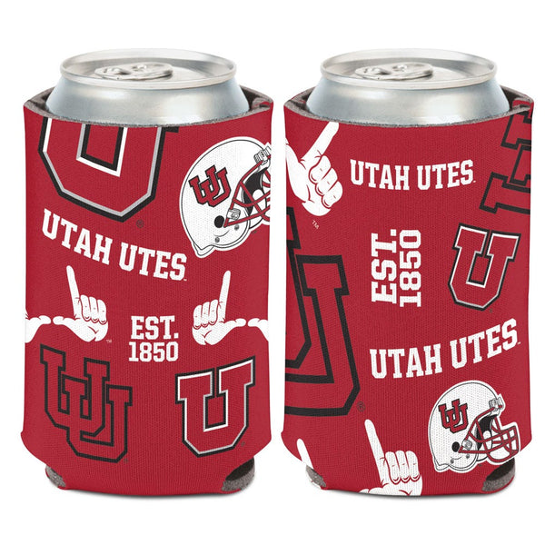 Utah Utes SCATTER PRINT Can Cooler 12 oz.