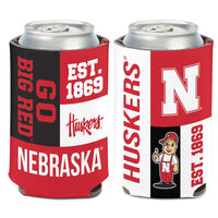 Wholesale-Nebraska Cornhuskers Color Block Can Cooler 12 oz.