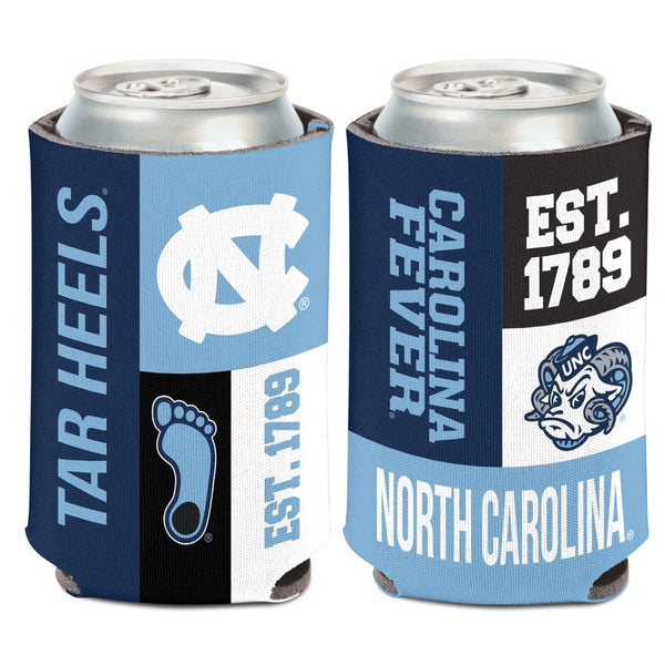 North Carolina Tar Heels COLOR BLOCK Can Cooler 12 oz.