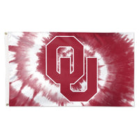 Wholesale-Oklahoma Sooners TIE DYE Flag - Deluxe 3' X 5'