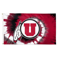 Wholesale-Utah Utes TIE DYE Flag - Deluxe 3' X 5'