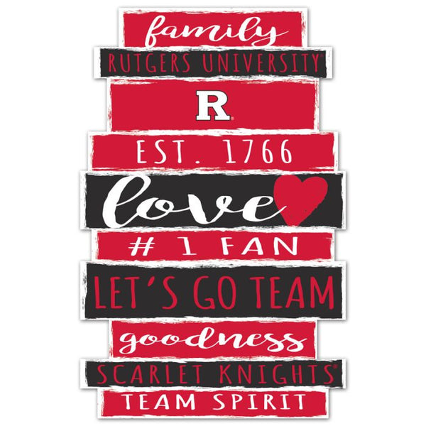 Wholesale-Rutgers Scarlet Knights Wood Sign 11" x 17" 1/4" thick