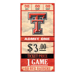 Wholesale-Texas Tech Red Raiders Wood Sign 6x12 3/8" thick