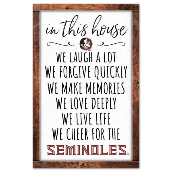 Wholesale-Florida State Seminoles Wood Sign 11" x 17" 1/4" thick