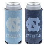North Carolina Tar Heels HEATHERED 12 oz Slim Can Cooler
