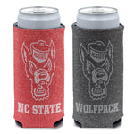 NC State Wolfpack HEATHERED 12 oz Slim Can Cooler