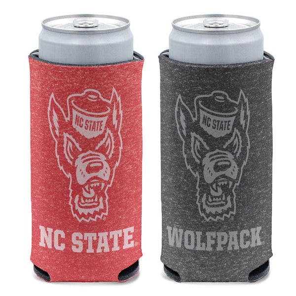 NC State Wolfpack HEATHERED 12 oz Slim Can Cooler