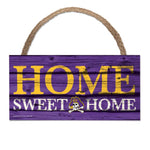 Wholesale-East Carolina Pirates HOME SWEET HOME Wood Sign w/Rope 5" x 10"