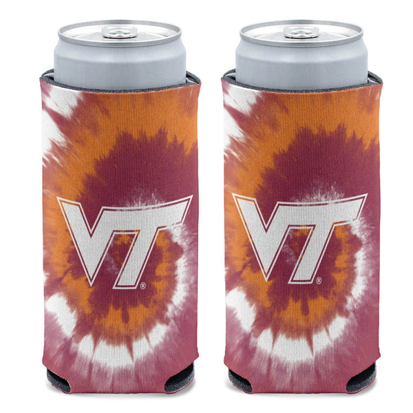 Virginia Tech Hokies TYE DYE 12 oz Slim Can Cooler