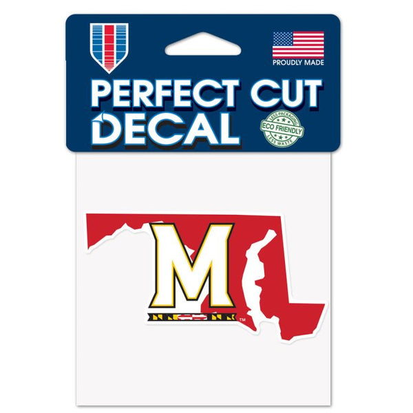 Wholesale-Maryland Terrapins STATE SHAPE Perfect Cut Color Decal 4" x 4"