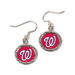 Washington Nationals Earrings Jewelry Carded Round
