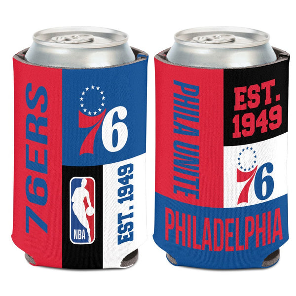 Philadelphia 76ers color block Can Cooler 12 oz.