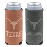 Texas Longhorns HEATHERED 12 oz Slim Can Cooler