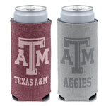 Texas A&M Aggies HEATHERED 12 oz Slim Can Cooler