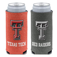 Wholesale-Texas Tech Red Raiders HEATHERED 12 oz Slim Can Cooler