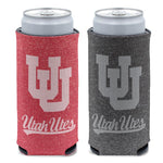 Wholesale-Utah Utes HEATHERED 12 oz Slim Can Cooler