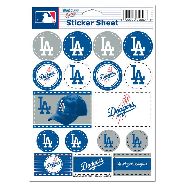 Los Angeles Dodgers Vinyl Sticker Sheet 5" x 7"