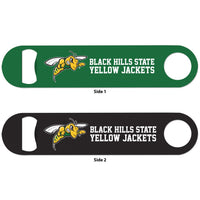 Black Hills State Yellow Jackets Metal Bottle Opener 2 Sided