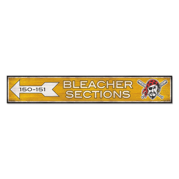 Pittsburgh Pirates Wood Sign 6"x36" 3/8" thick