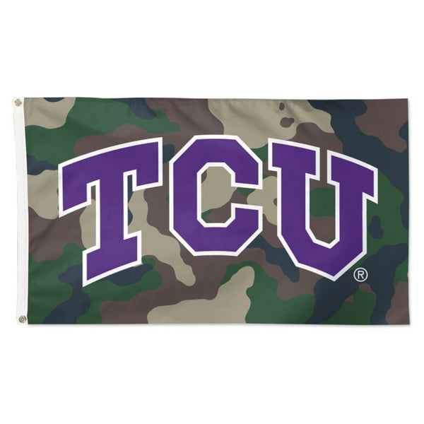 Wholesale-TCU Horned Frogs camo Flag - Deluxe 3' X 5'